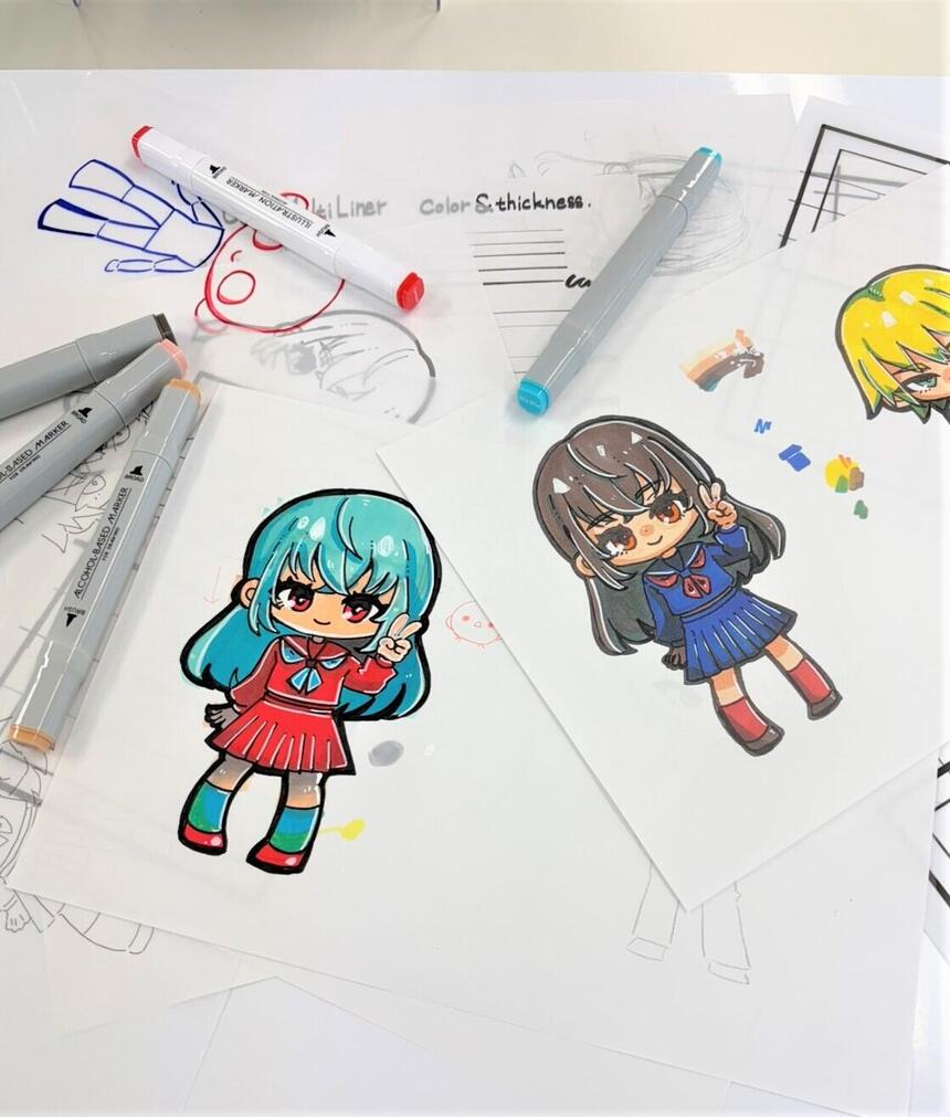 みんなが描いたイラストが載っている