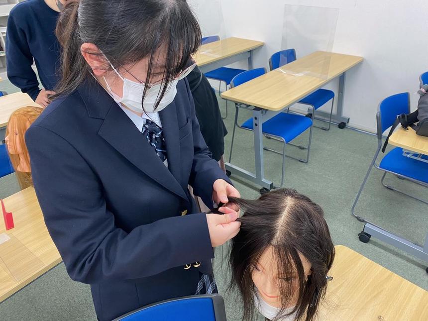 ヘアメイクの様子