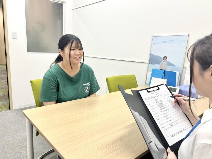面接練習をしている姿
