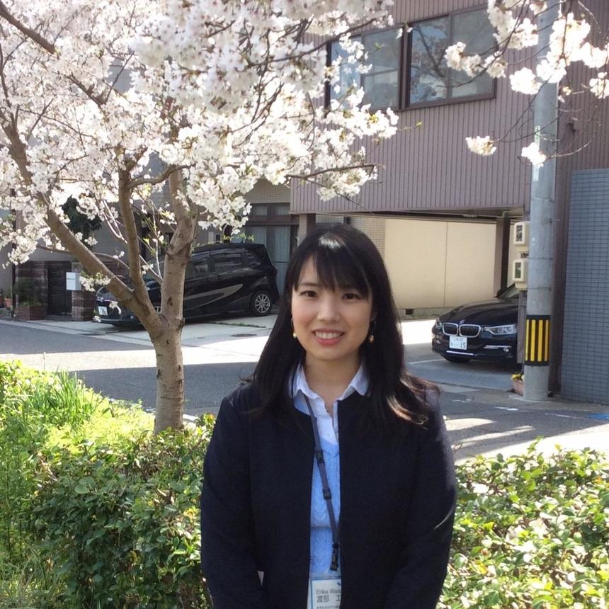 渡部コーチと満開の桜