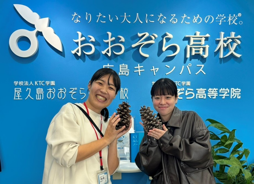 インタビューにこたえてくれた生徒とマイコーチ