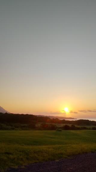 学校から撮った屋久島の風景