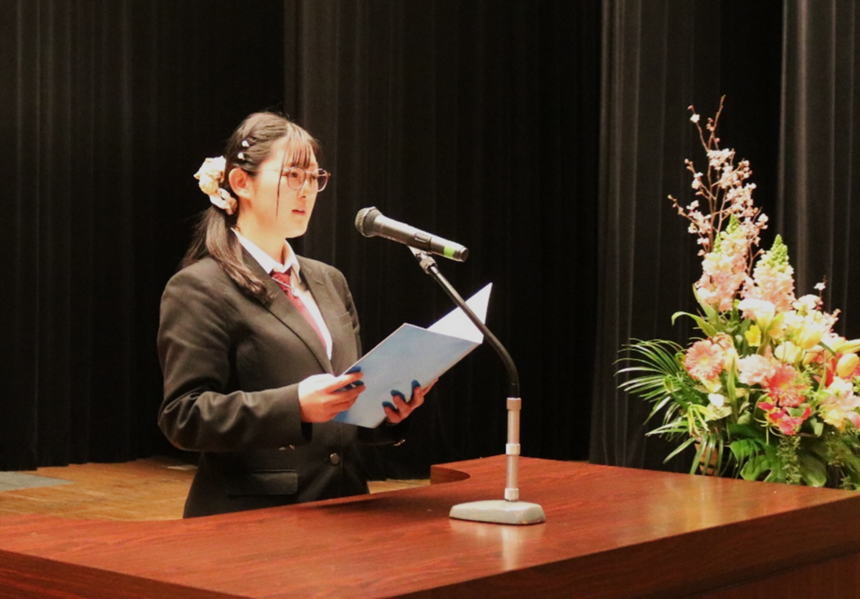 卒業式代表生徒