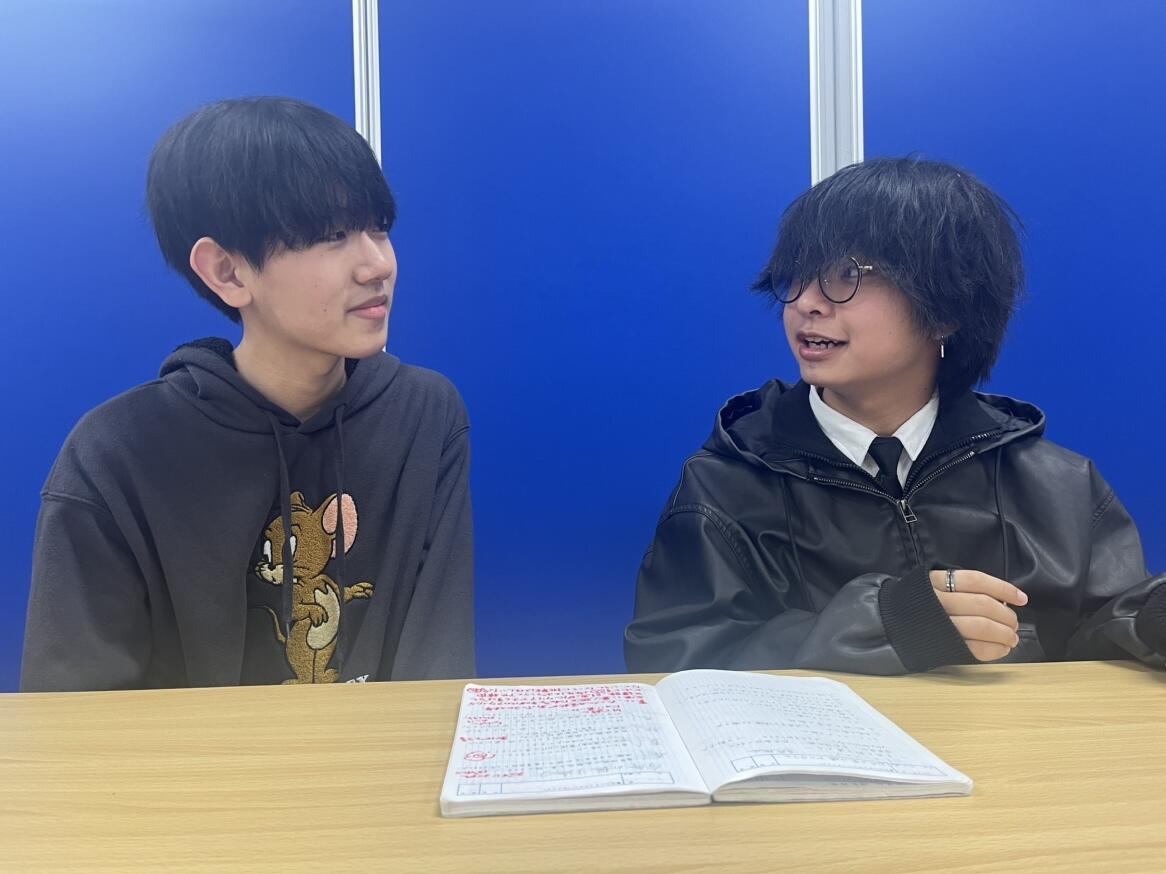 学校生活について1・2年生にインタビューを受けてもらいました