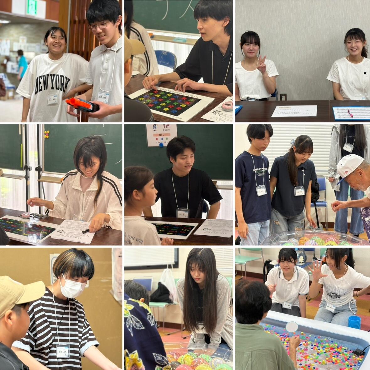 地域の夏祭りのボランティアの様子