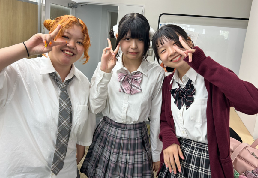 生徒の制服の写真