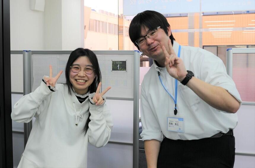 卒業生とツーショット