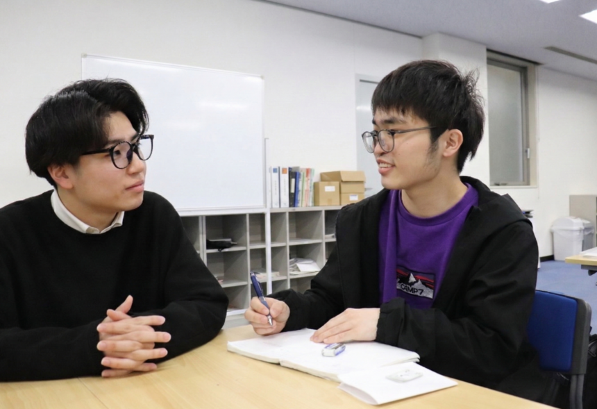 進路について話す