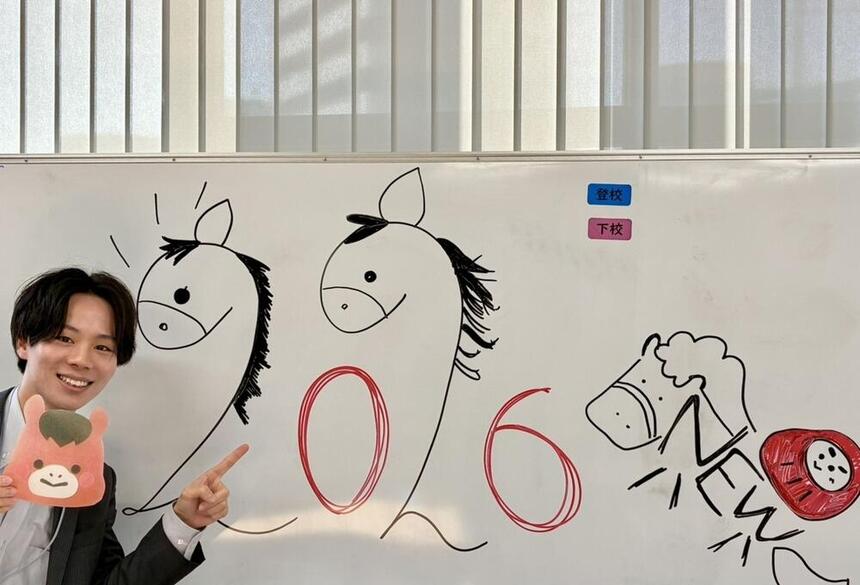 コーチの馬らしい写真です。