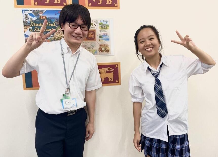 インタビュー後、マイコーチとのツーショット写真