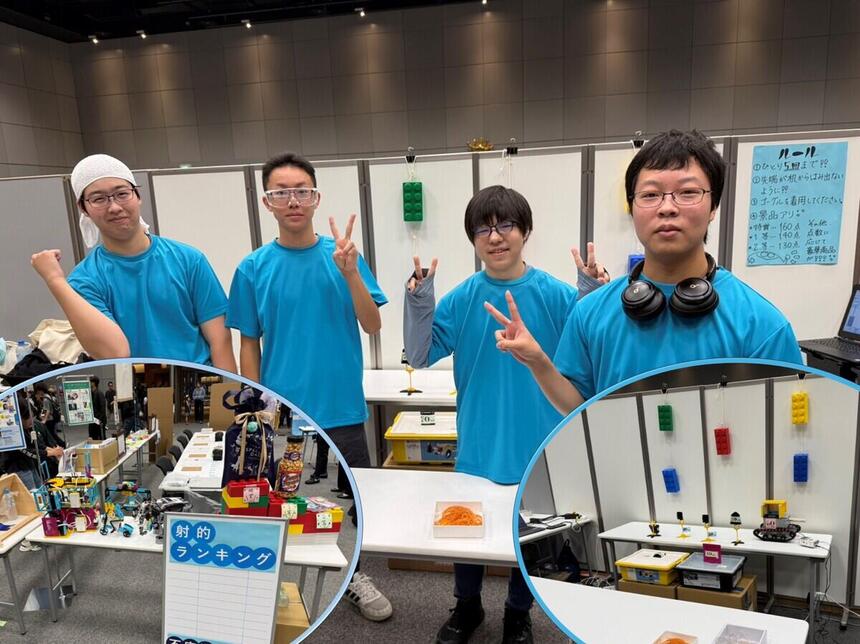 プログラミングコースの作品で楽しそうな射的ゲームの体験コーナーを実施したおおぞら高校の生徒