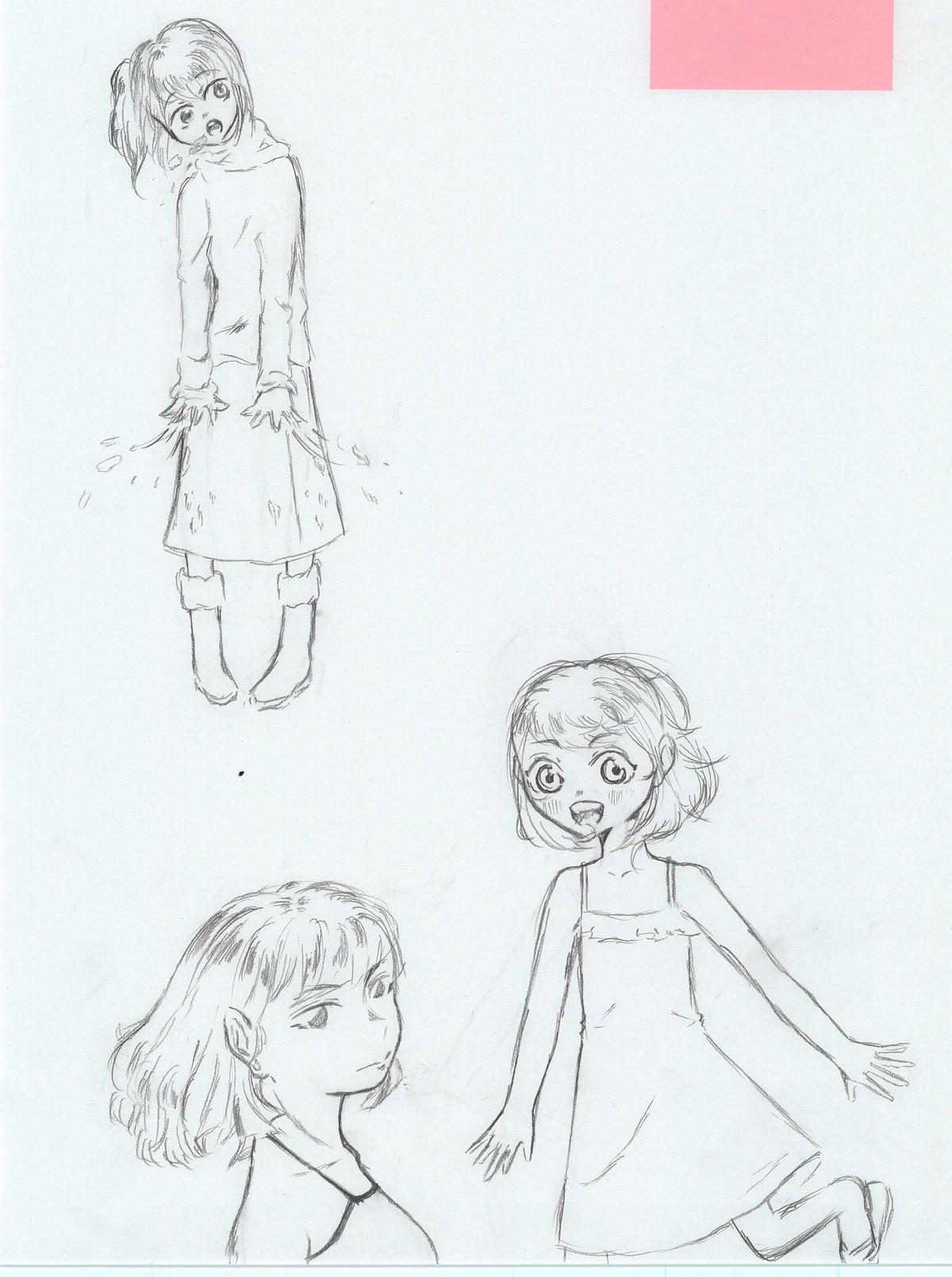 マンガイラストコースのある女子生徒が入学した時に初めて描いた絵