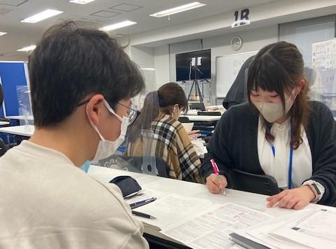 進学コース面談中