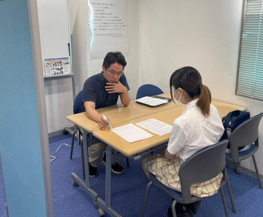 面接練習の様子