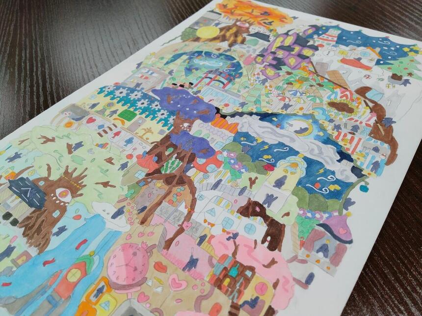 生徒が描いた作品の画像