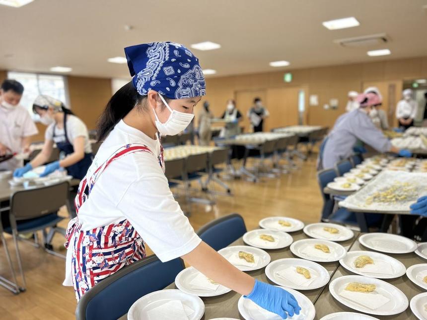 盛り付けの様子