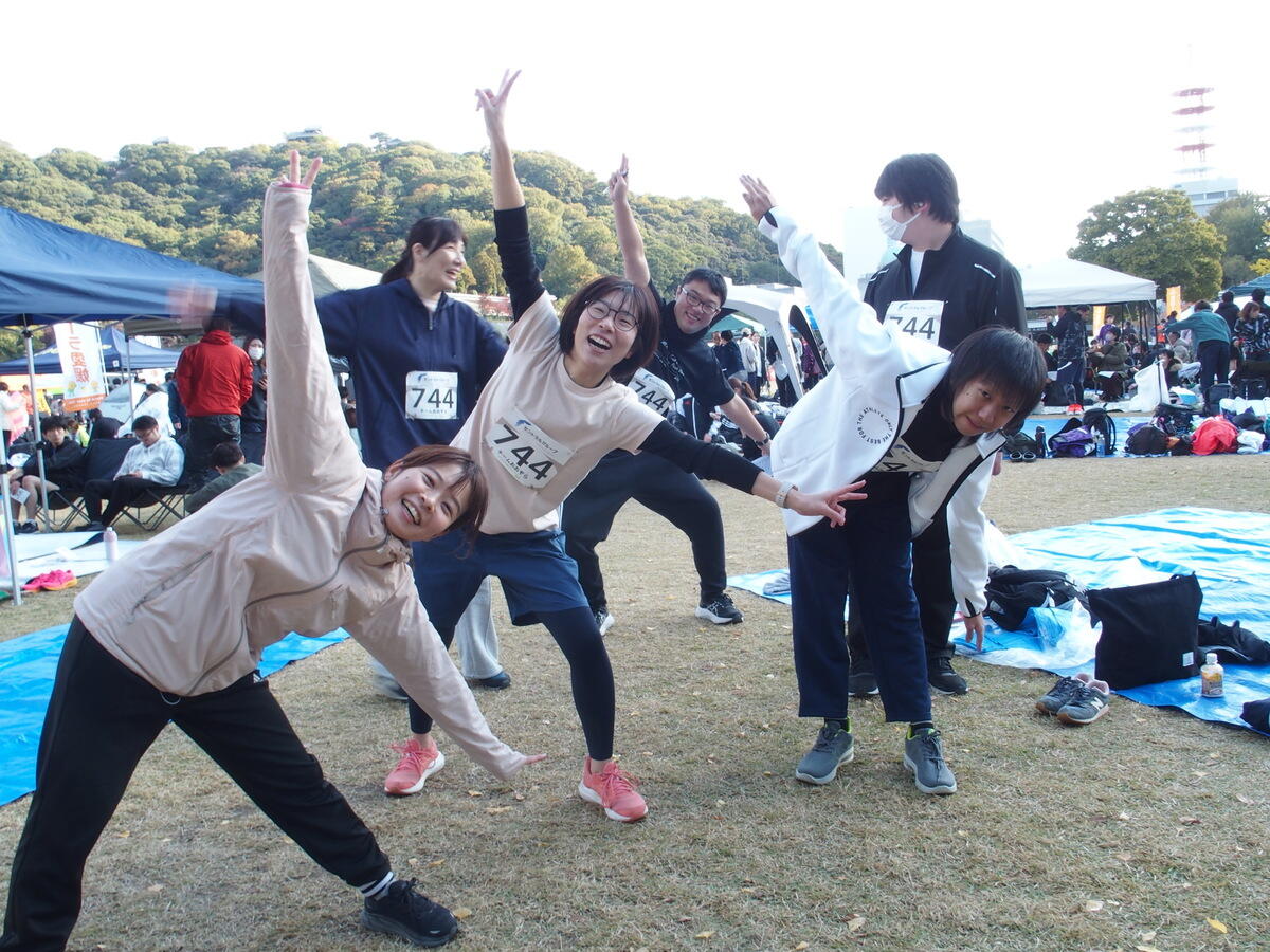 リレーマラソンに参加した生徒