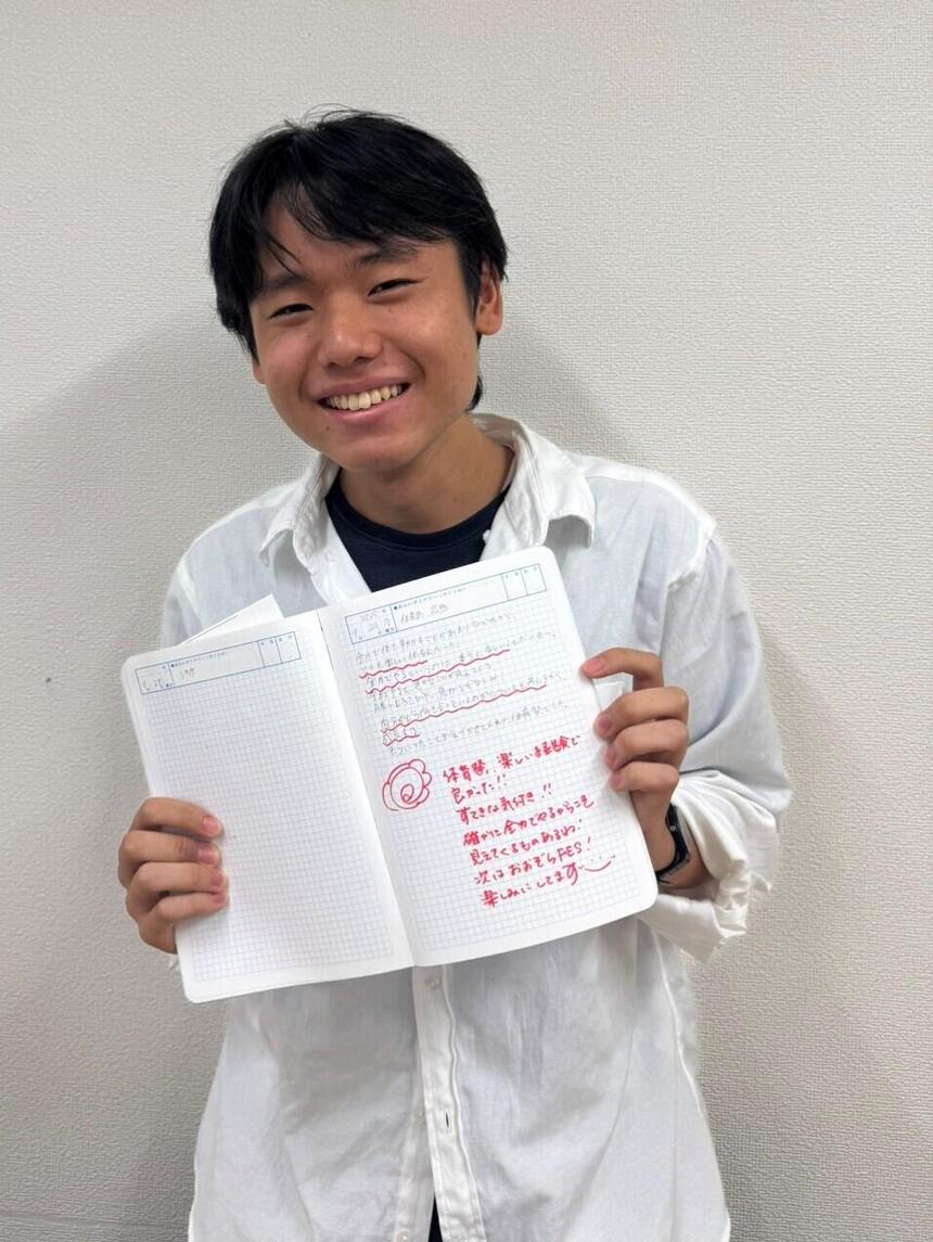 「全力でやることは楽しい」と体育祭の振り返りをしてくれた田端君