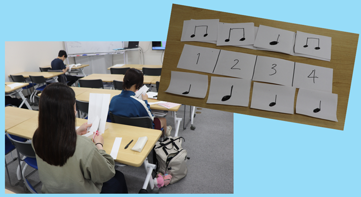 5月21日に溝の口キャンパスで子ども・福祉コースの保育講座授業を受けている生徒