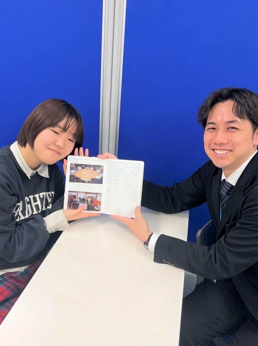 コーチと生徒の写真