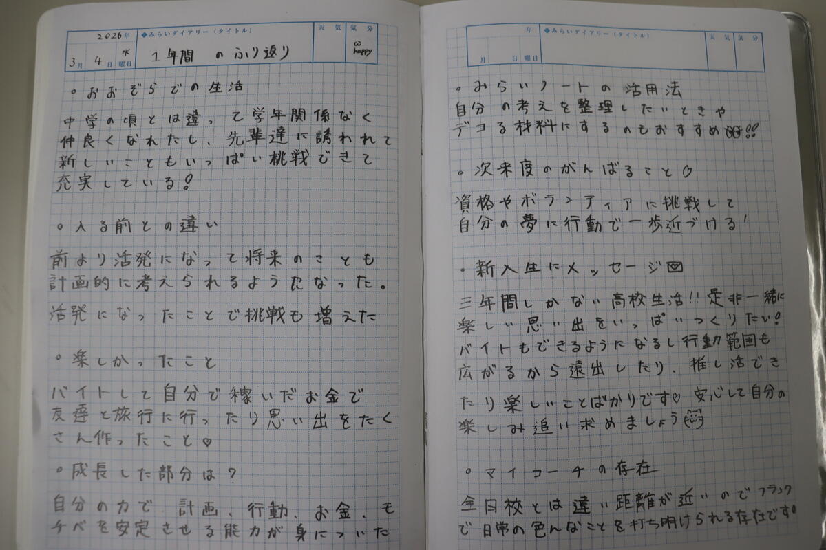 実際の生徒のKTCみらいノート