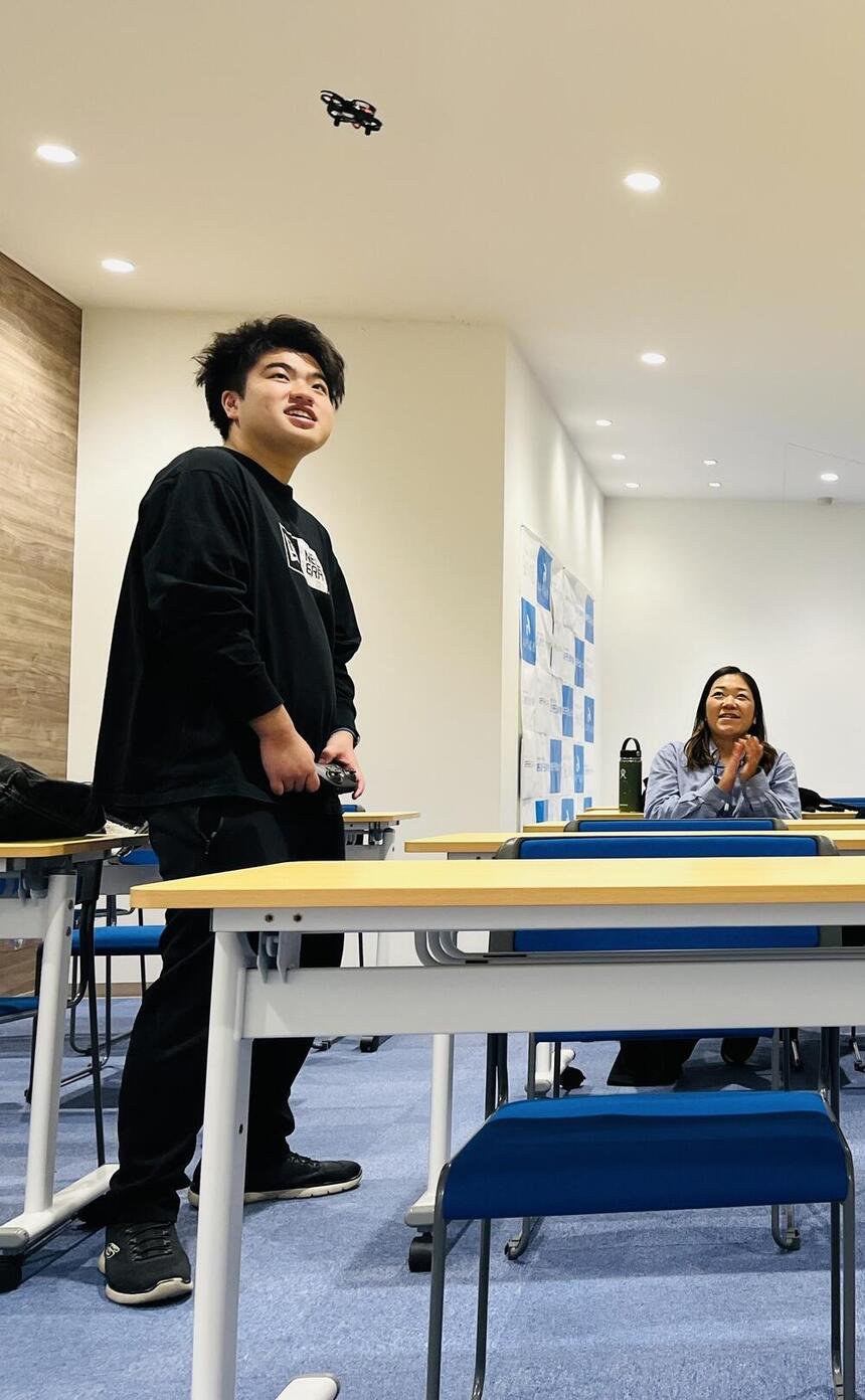 ドローン飛びました