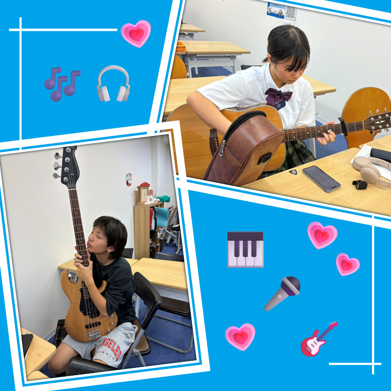 思い思いに音楽を楽しんでいる生徒