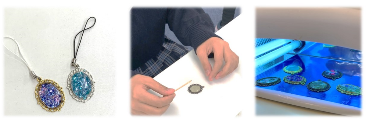レジン制作の様子