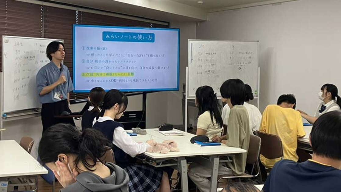 参加生徒を集めて、今後の流れの確認と自己紹介もかねてミーティングを実施しました