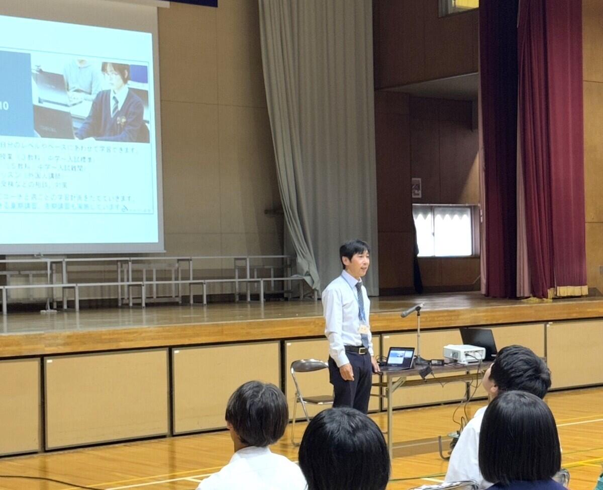おおぞら高校も地域の公立中学校での進路説明会等にお招きいただき、学校紹介をさせていただました