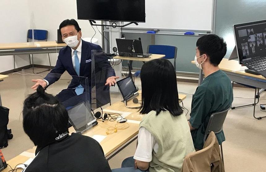 県知事来校