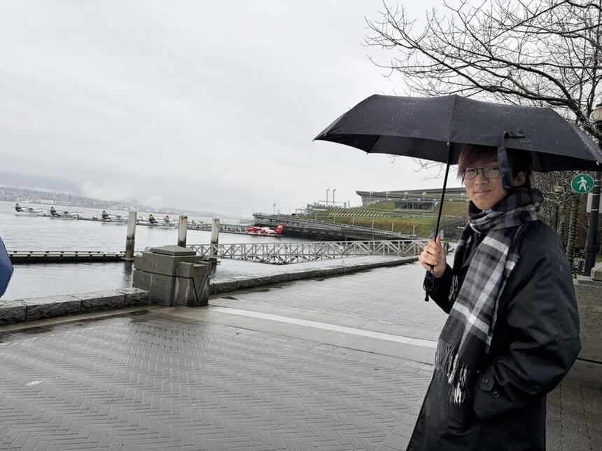 バンクーバーに留学中に観光スポットを訪れている様子