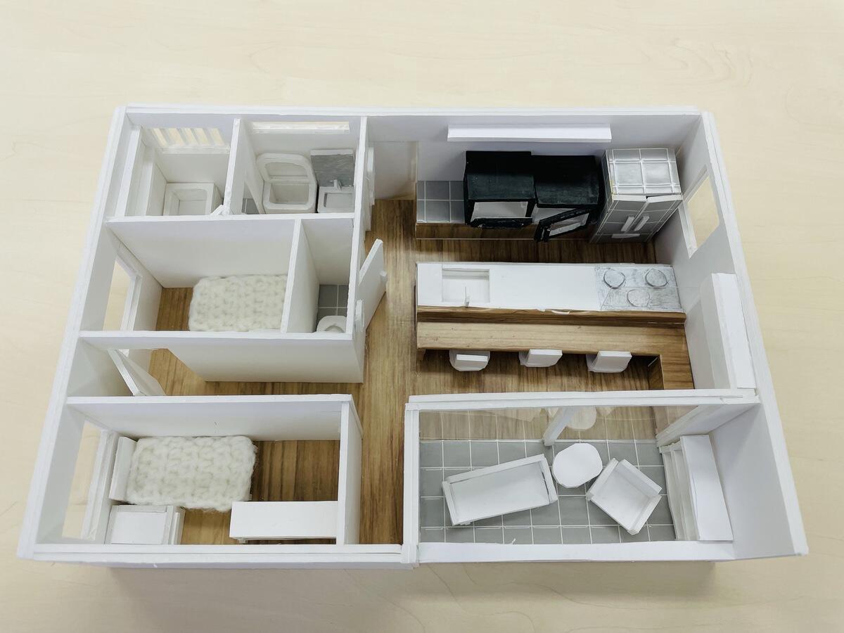 生徒が制作した模型