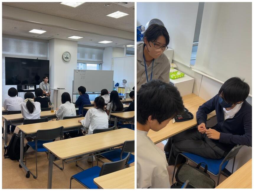 生徒が話し合う様子