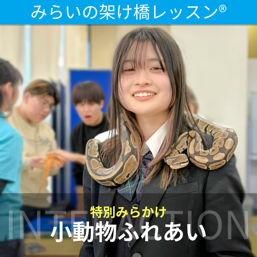 インパクト大の写真が撮れた！みらいの架け橋レッスン®「小動物ふれあい体験」をご紹介