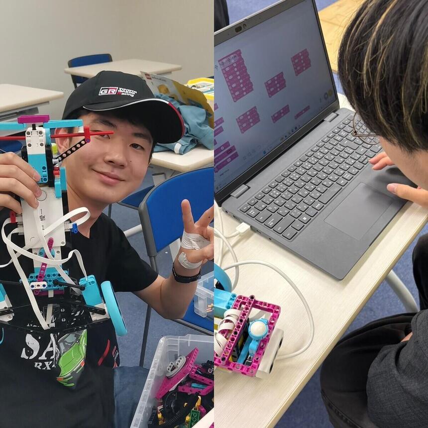 プログラミングに取り組む男子高校生