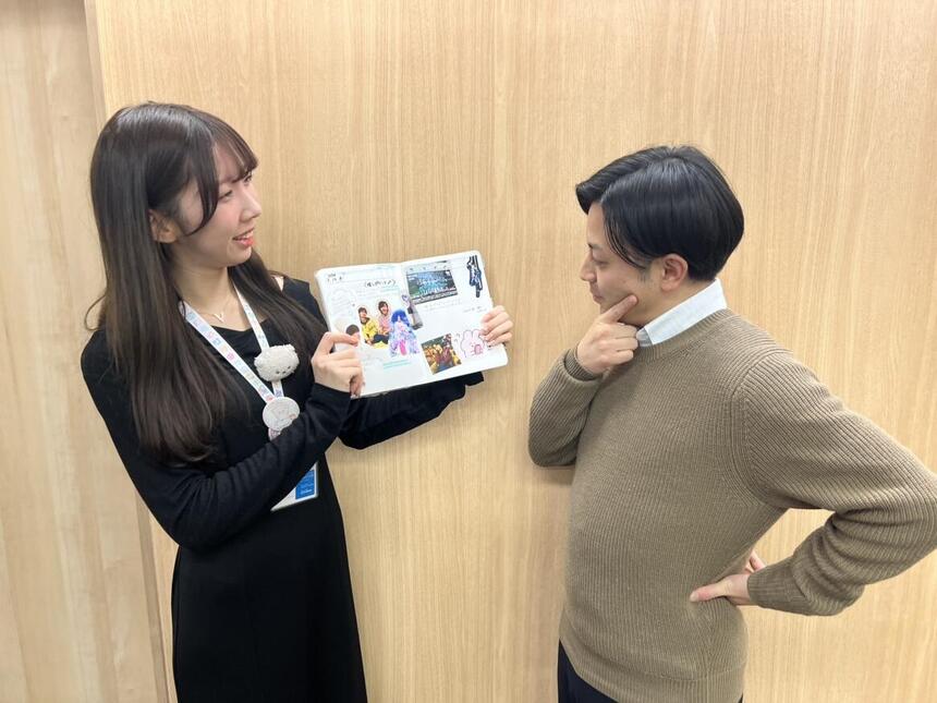 好きなもの紹介をする職員