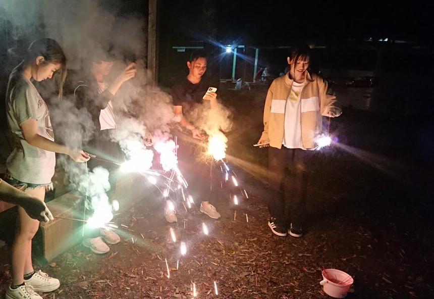 夜の花火の様子です。