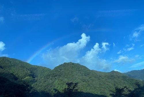 屋久島に架かった虹