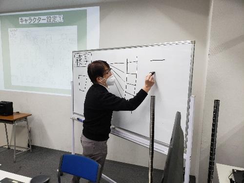 ジタルアニメーション科の片田講師にお越しいただき授業をしていただきました