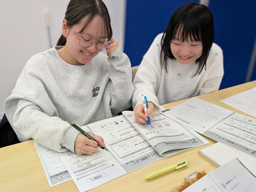 生徒同士の写真