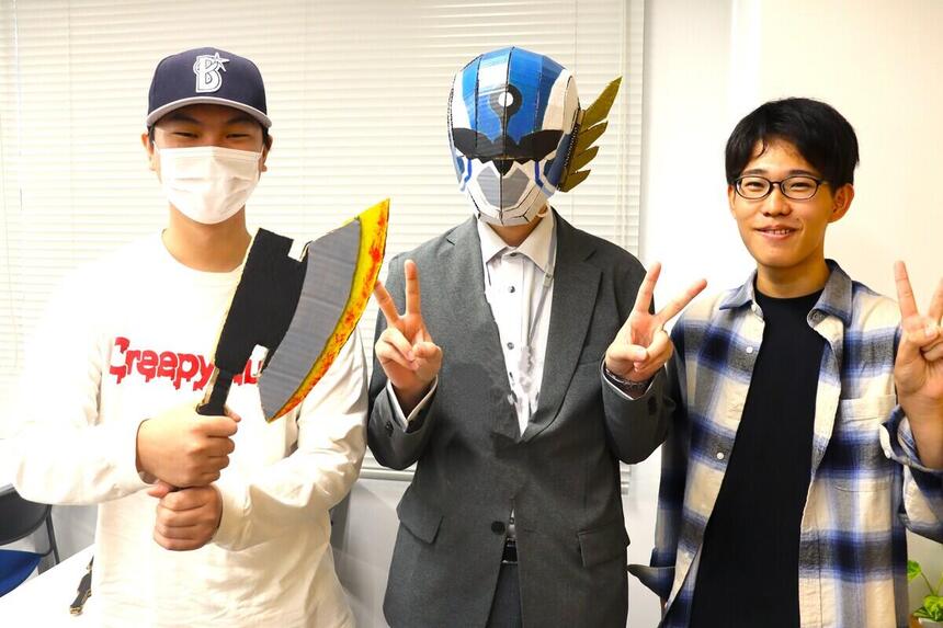 ミライレンジャー制作中（学院祭）