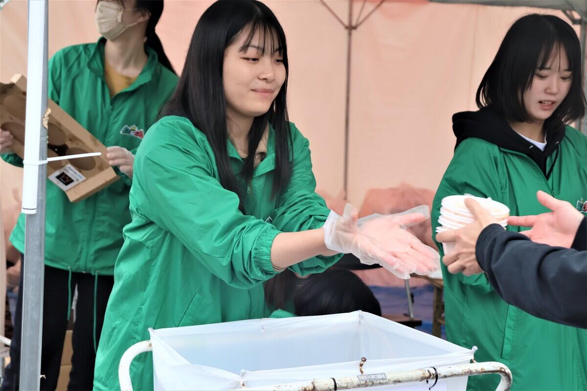 ボランティアに参加した生徒