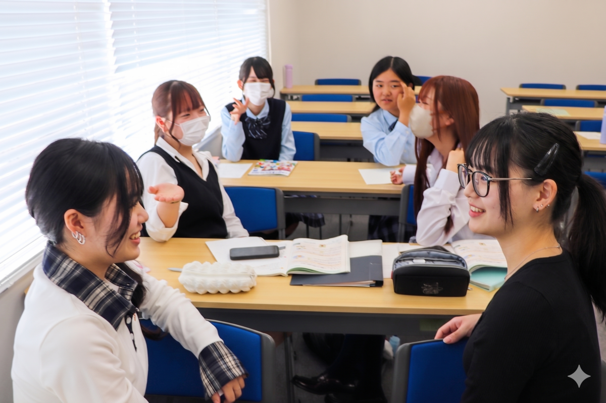 英語コミュニケーションの授業に参加している生徒