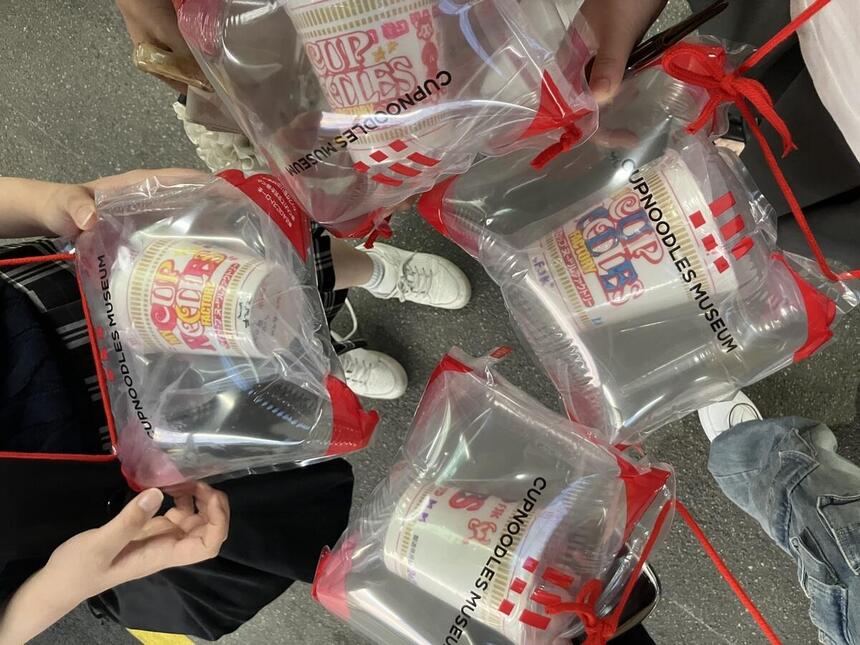 作製したカップラーメン