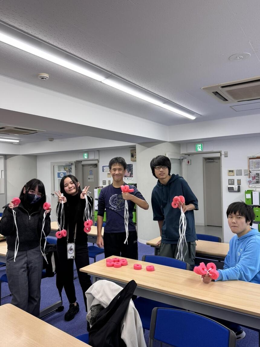 しっぽ取りのしっぽが完成した時の写真