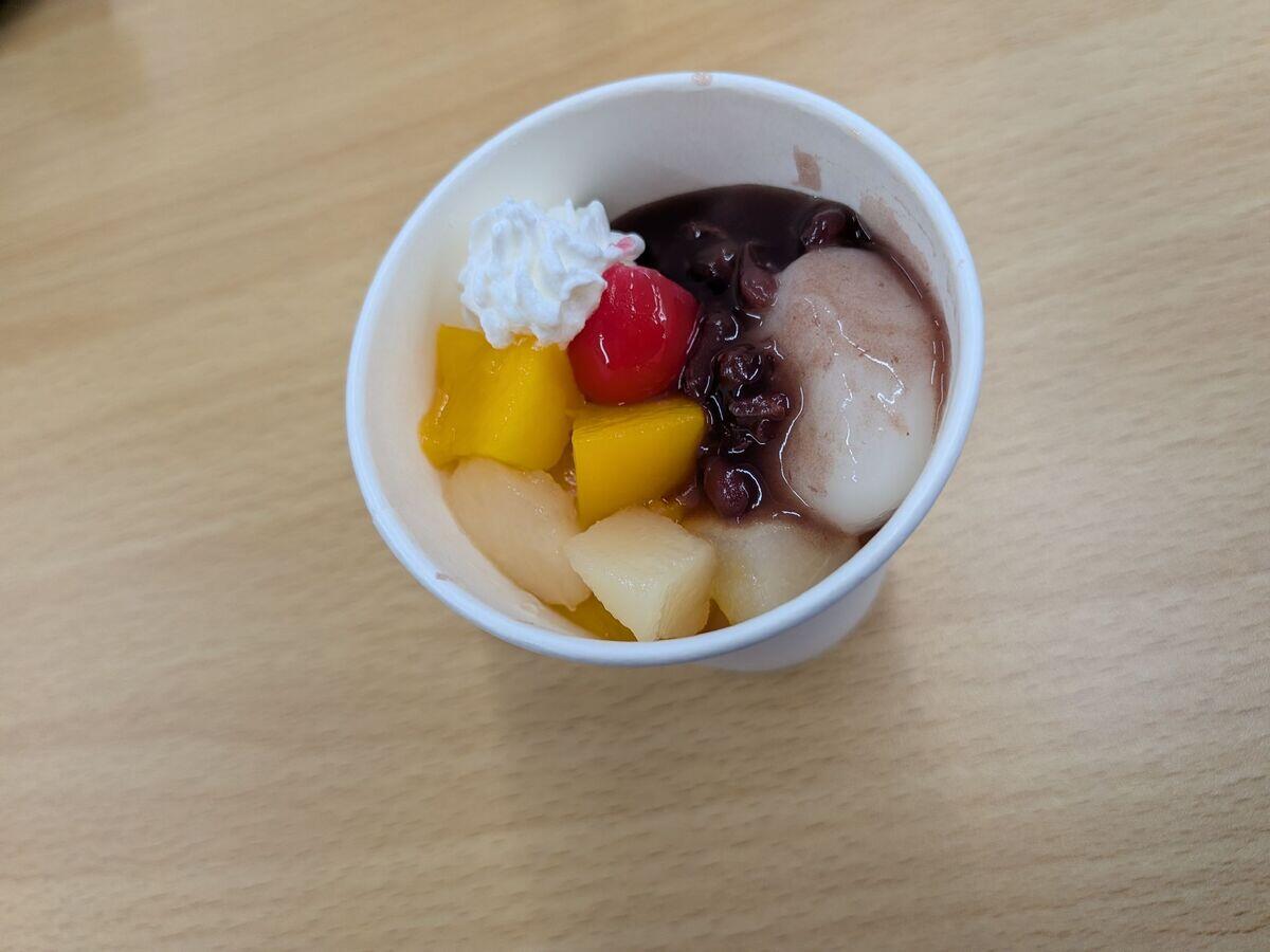 生徒が造った冷やし白玉ぜんざい