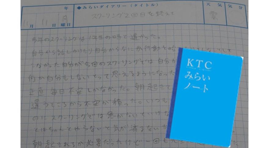 みらいノートに今の気持ちを書いてくれました☆