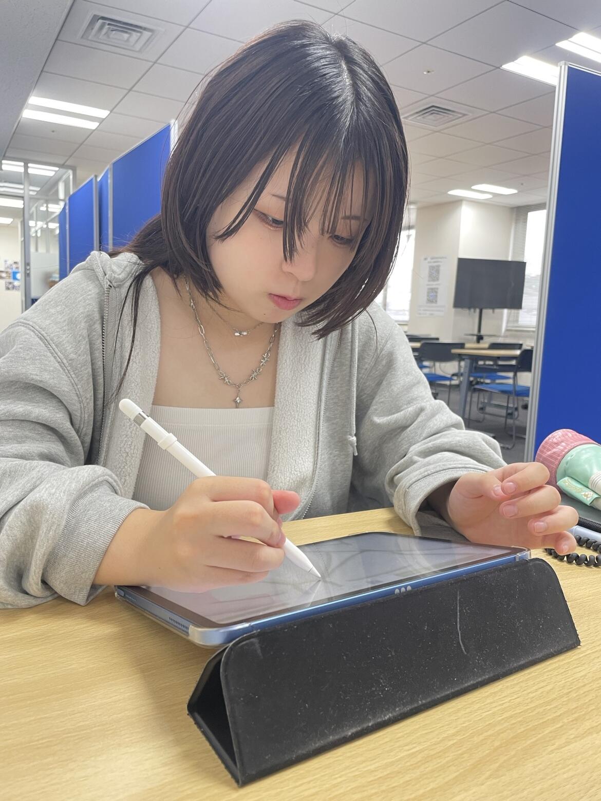 よりよいものを創ろうと日々奮闘している生徒