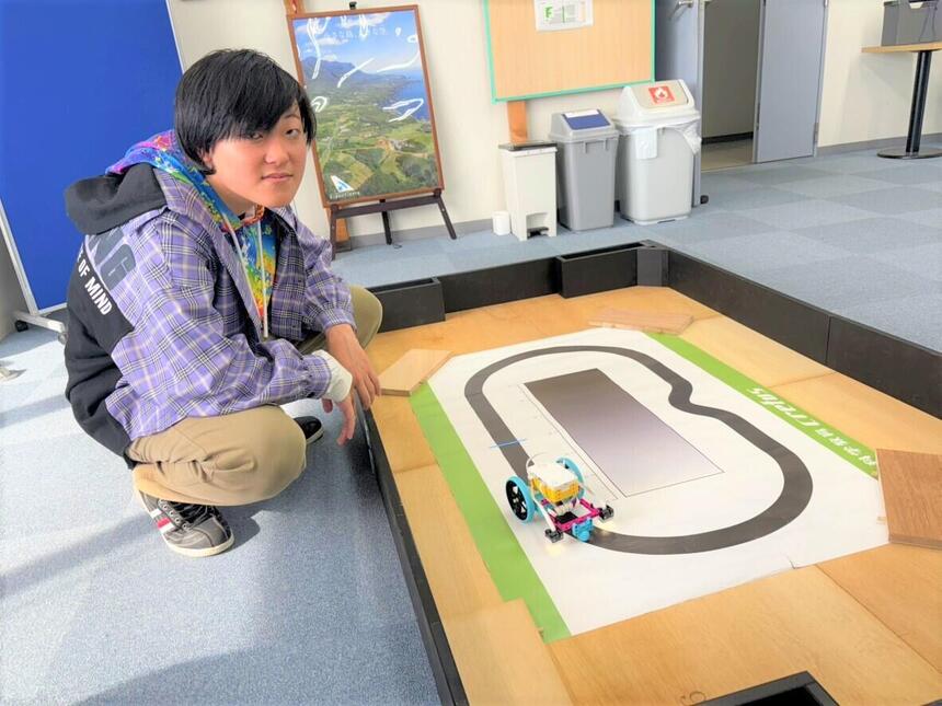 ライントレーサーロボット、運転中